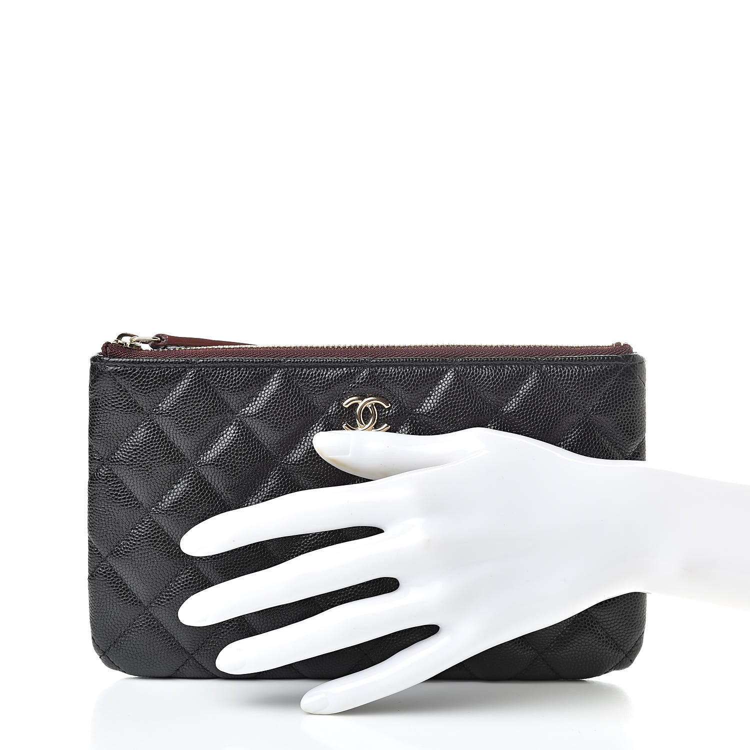 Chanel Caviar Quilted Cosmetic Case Black 2 of 8