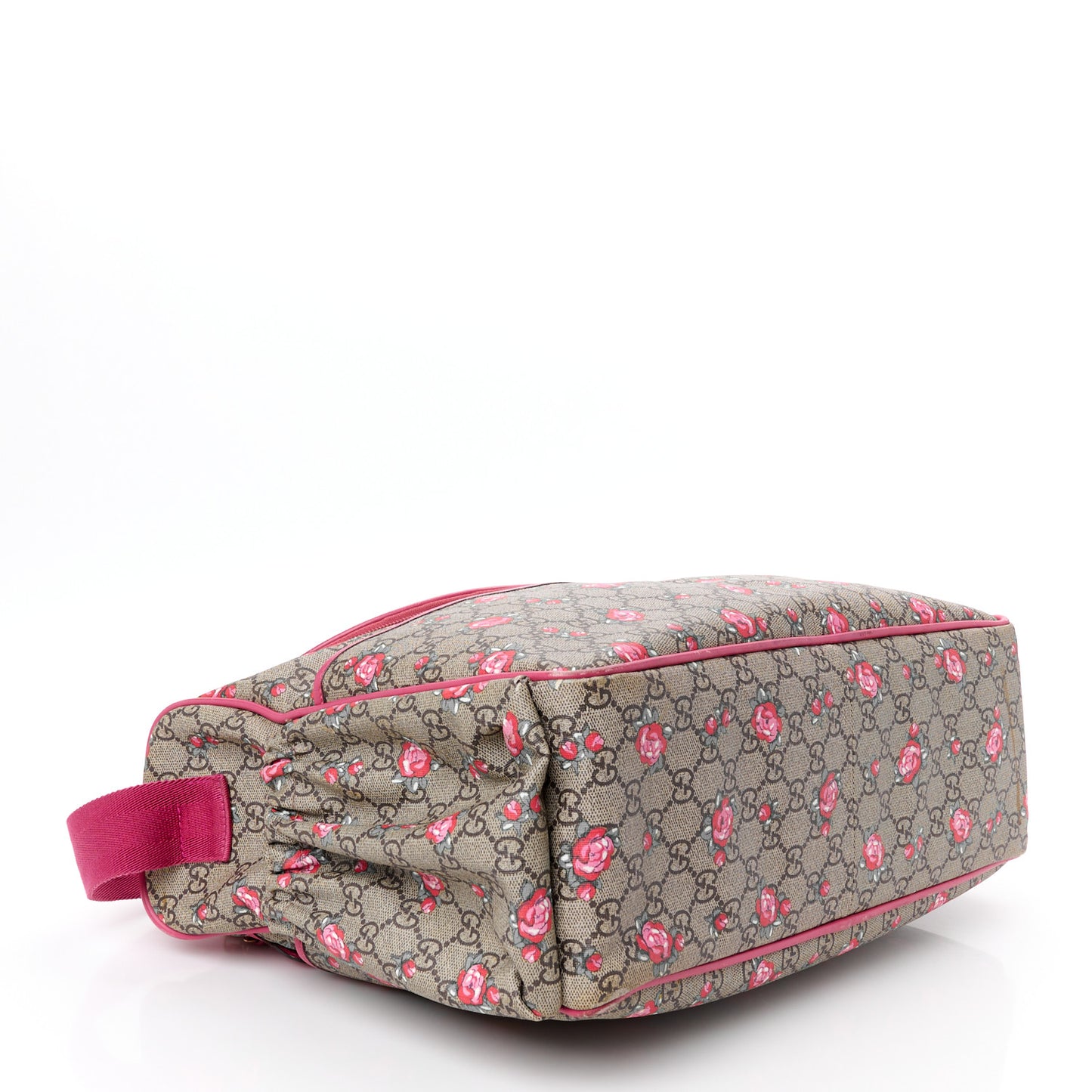 GG Supreme Monogram Rose Bud Diaper Bag Pink