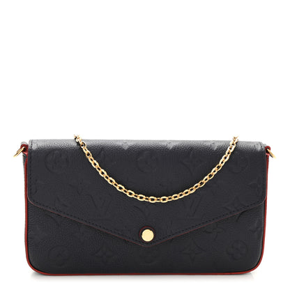 Louis Vuitton Empreinte Pochette Felicie Chain Wallet Marine Rouge 3 of 9