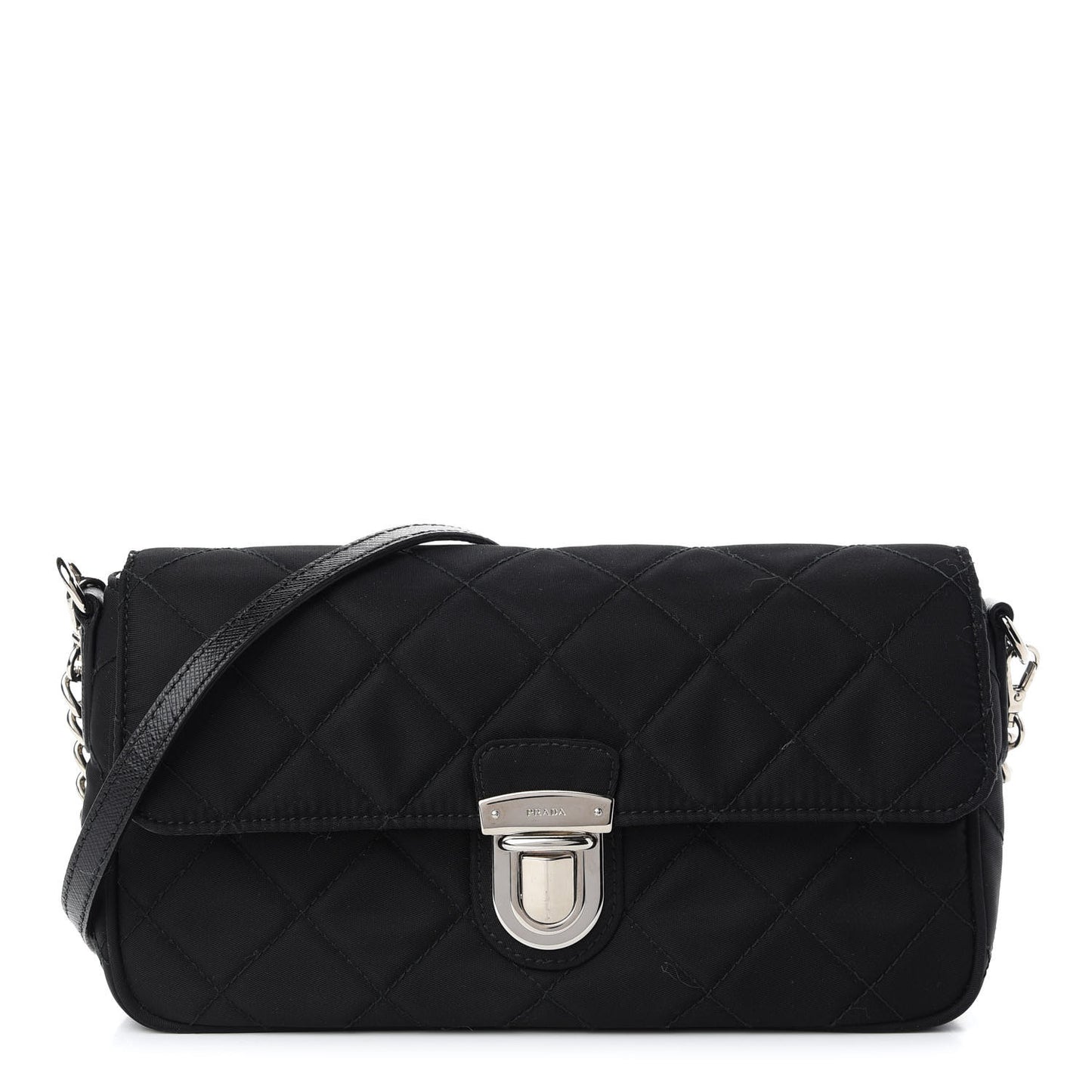 Nylon Tessuto Impuntu Quilted Flap Black
