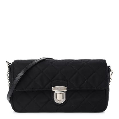 Prada Nylon Tessuto Impuntu Quilted Flap Black 1 of 11