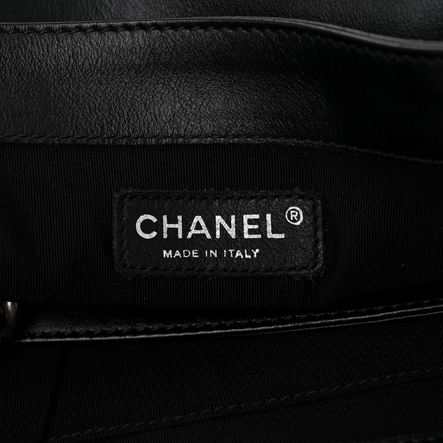 Calfskin Tweed Enchained XL Boy Flap Black
