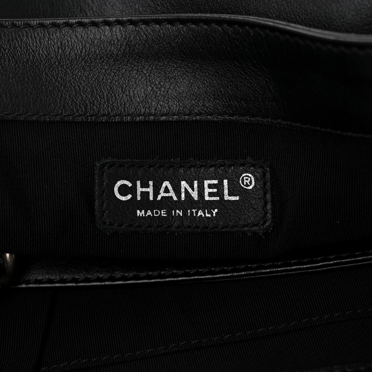 Chanel Calfskin Tweed Enchained XL Boy Flap Black 6 of 10