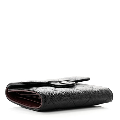 Chanel Caviar Quilted Compact Flap Wallet Black 4 of 8