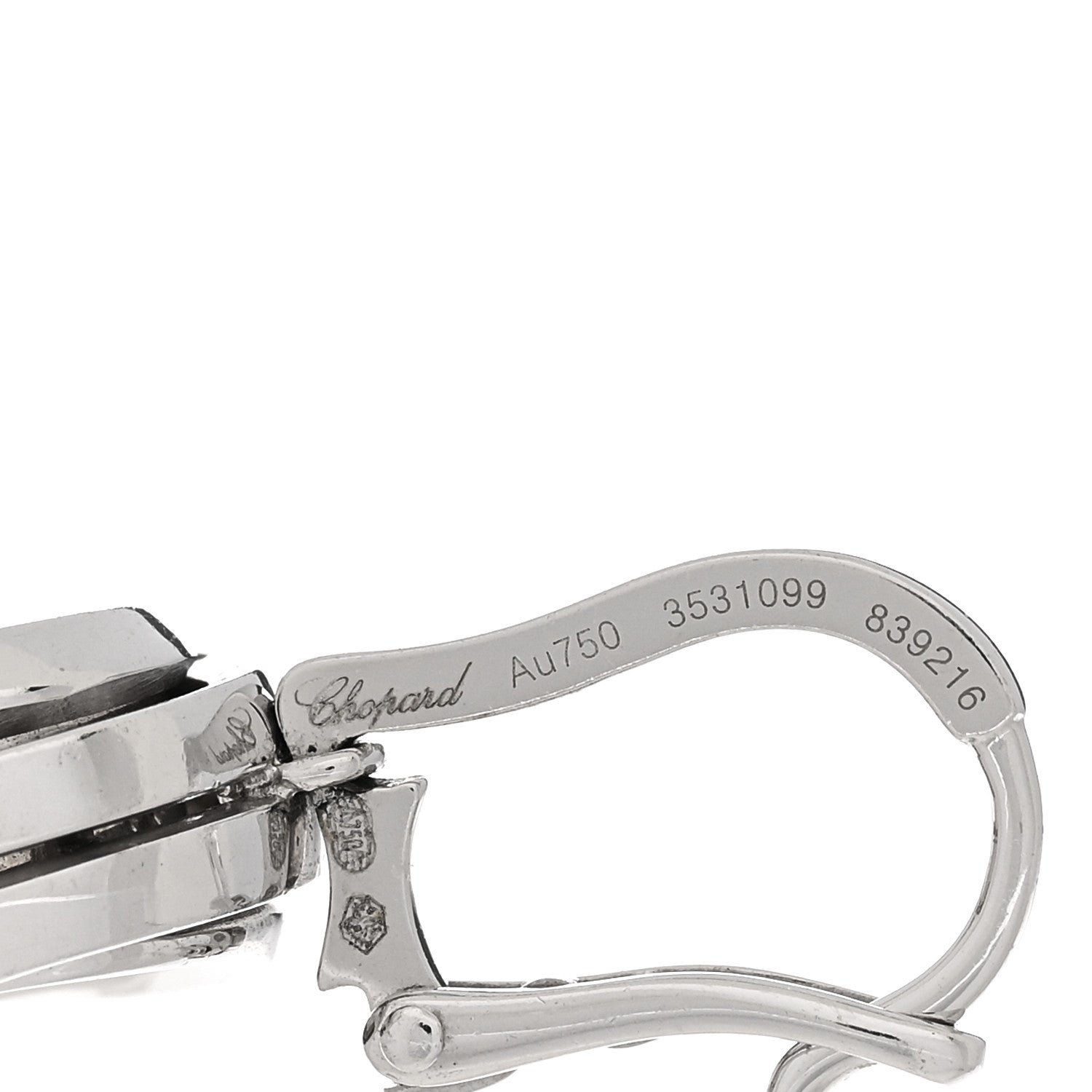 Chopard 18K White Gold Happy Emotions Drop Earrings 4 of 5