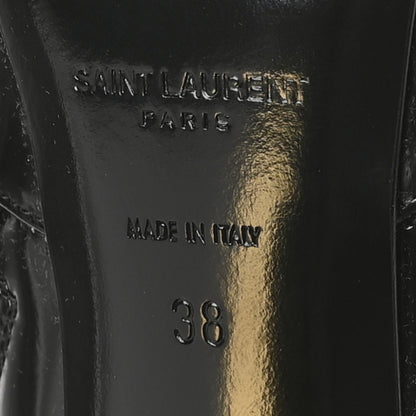 Saint Laurent Vitello Marilyn Auteuil 105 Knee High Zip Boots 38 Black 7 of 9