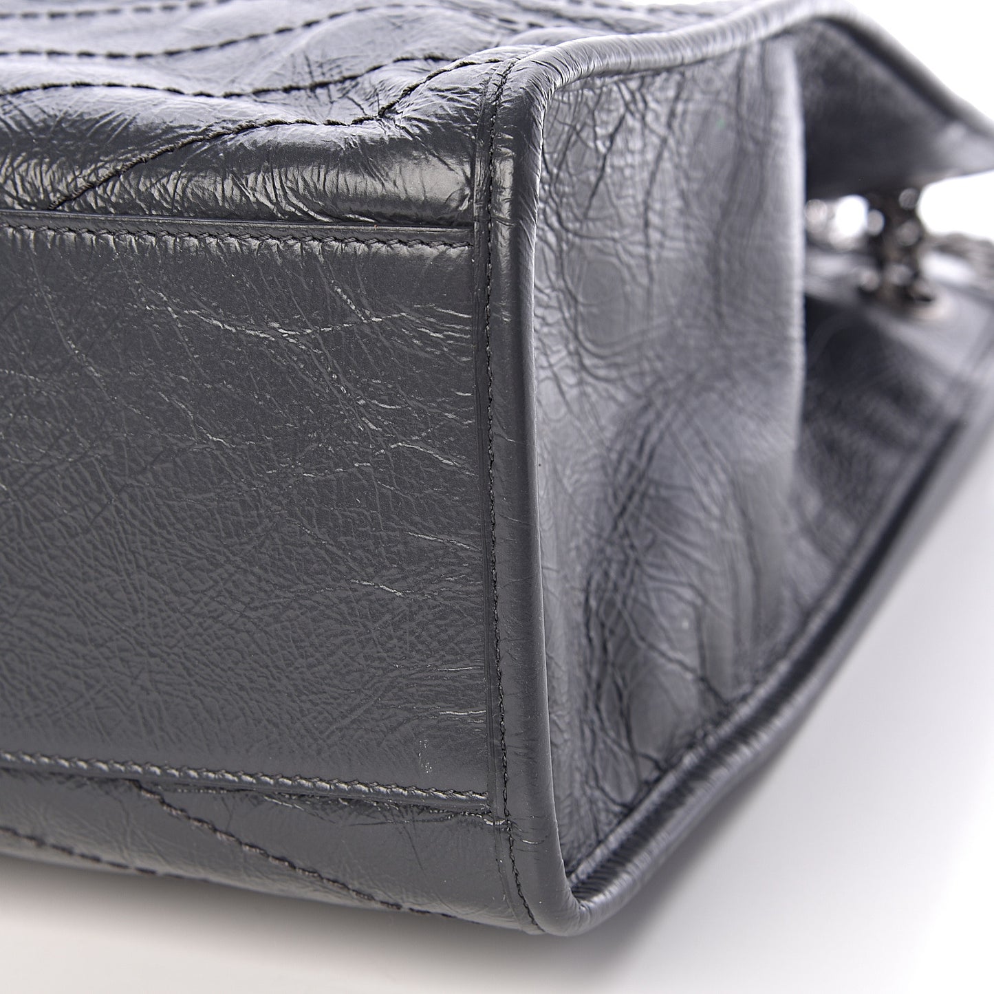 Crinkled Calfskin Matelasse Monogram Niki Shoulder Bag Storm
