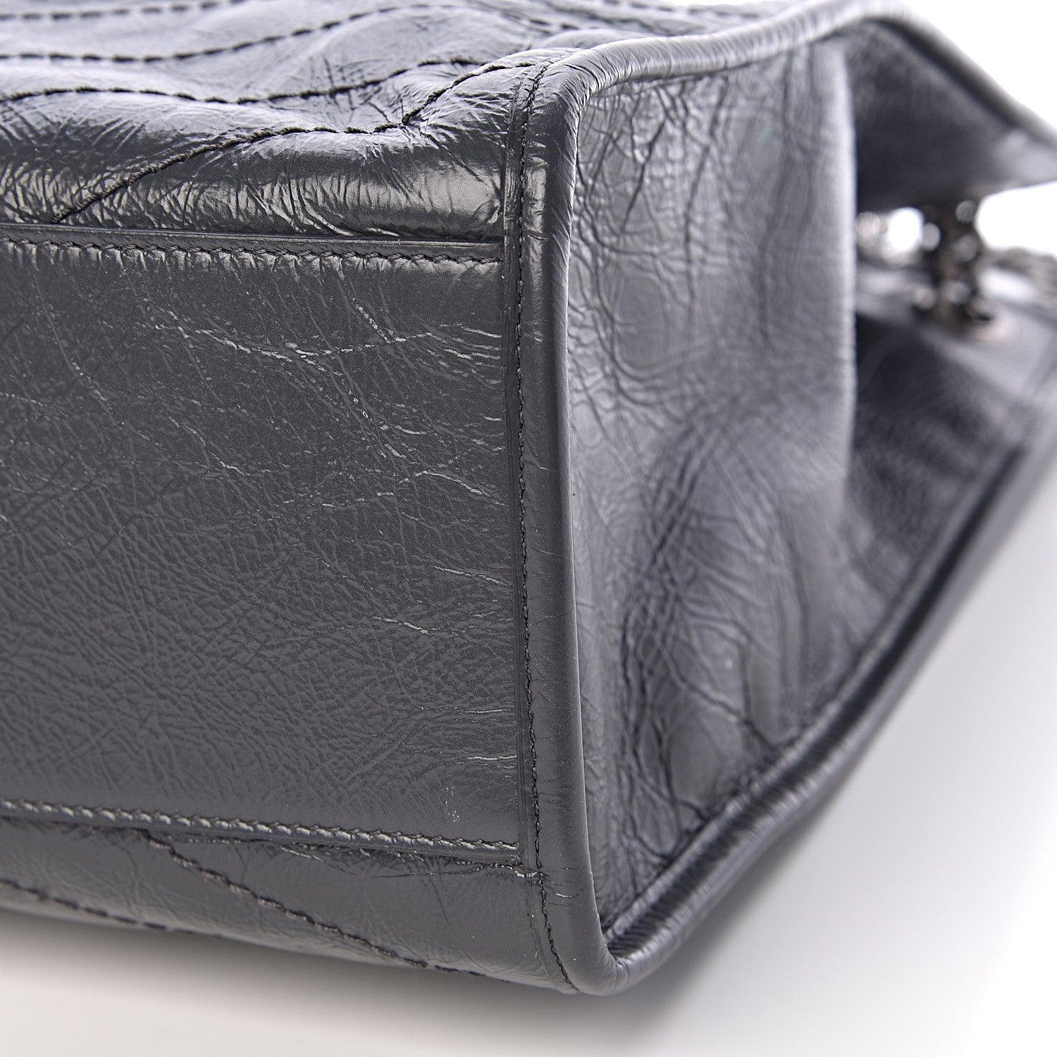 Saint Laurent Crinkled Calfskin Matelasse Monogram Niki Shoulder Bag Storm 10 of 10