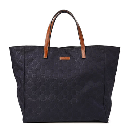 Gucci Nylon Monogram Medium Tote Navy 1 of 9