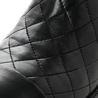 Chanel Lambskin Quilted Cap Toe CC Turnlock Booties 40 Black 9 of 9