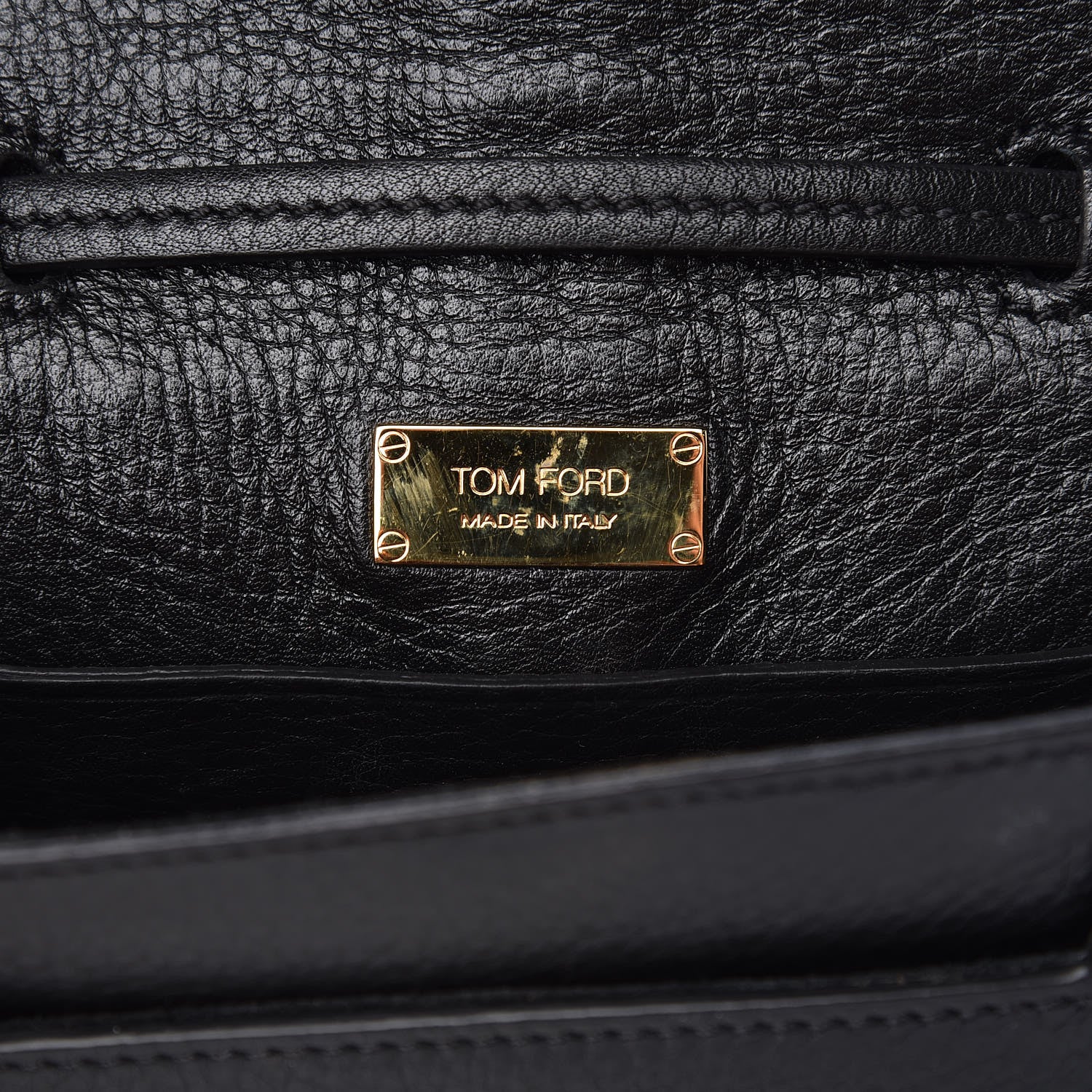 Tom Ford Calfskin Sedgwick Zip Clutch Black 6 of 8