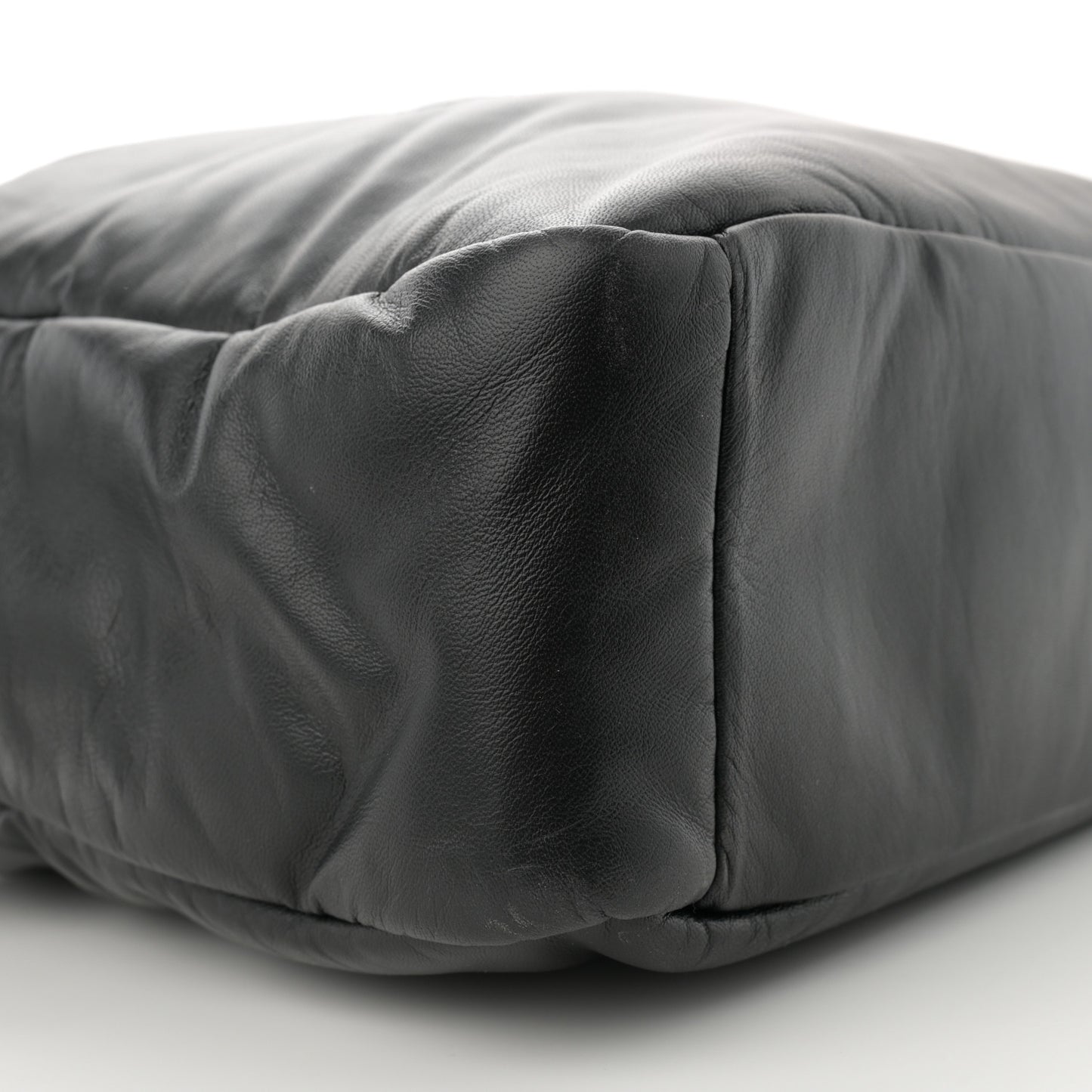 Lambskin Large Ryan Puffer Bag Black