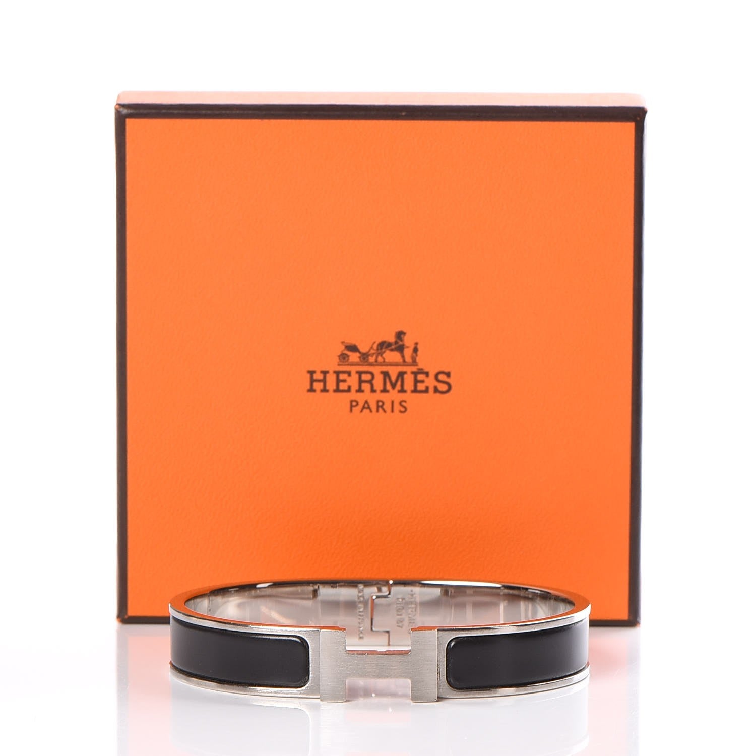 Hermes Matte Enamel Narrow Clic Clac HH Bracelet GM Black 5 of 5