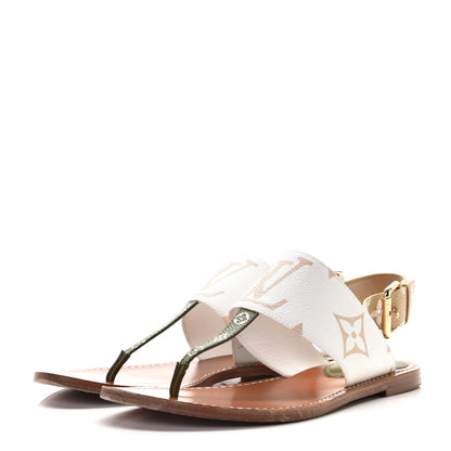 Louis Vuitton Monogram Giant Sandals 37.5 White Moka 2 of 13