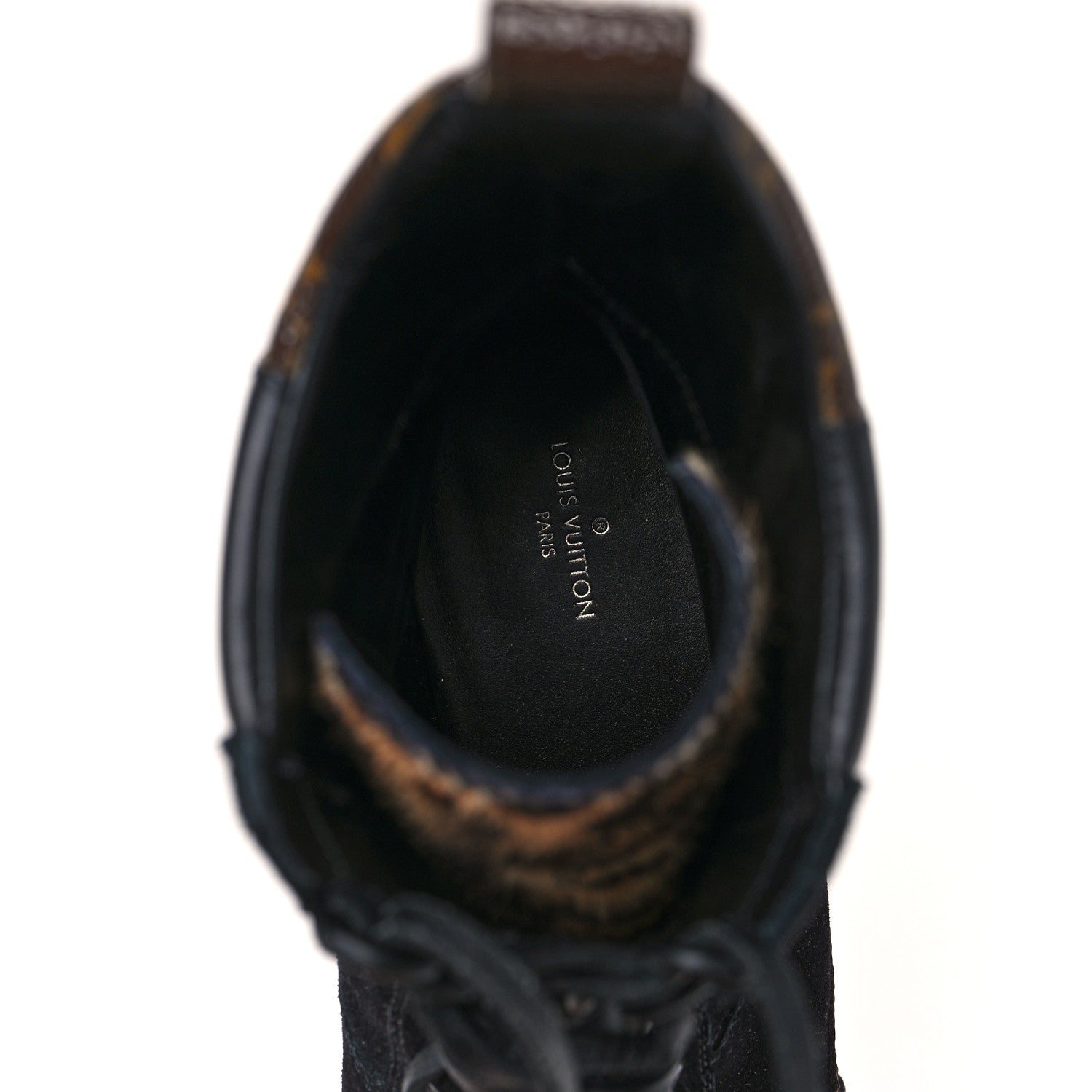 Louis Vuitton Suede Calfskin Monogram Laureate Platform Desert Boots 40 Black 7 of 9