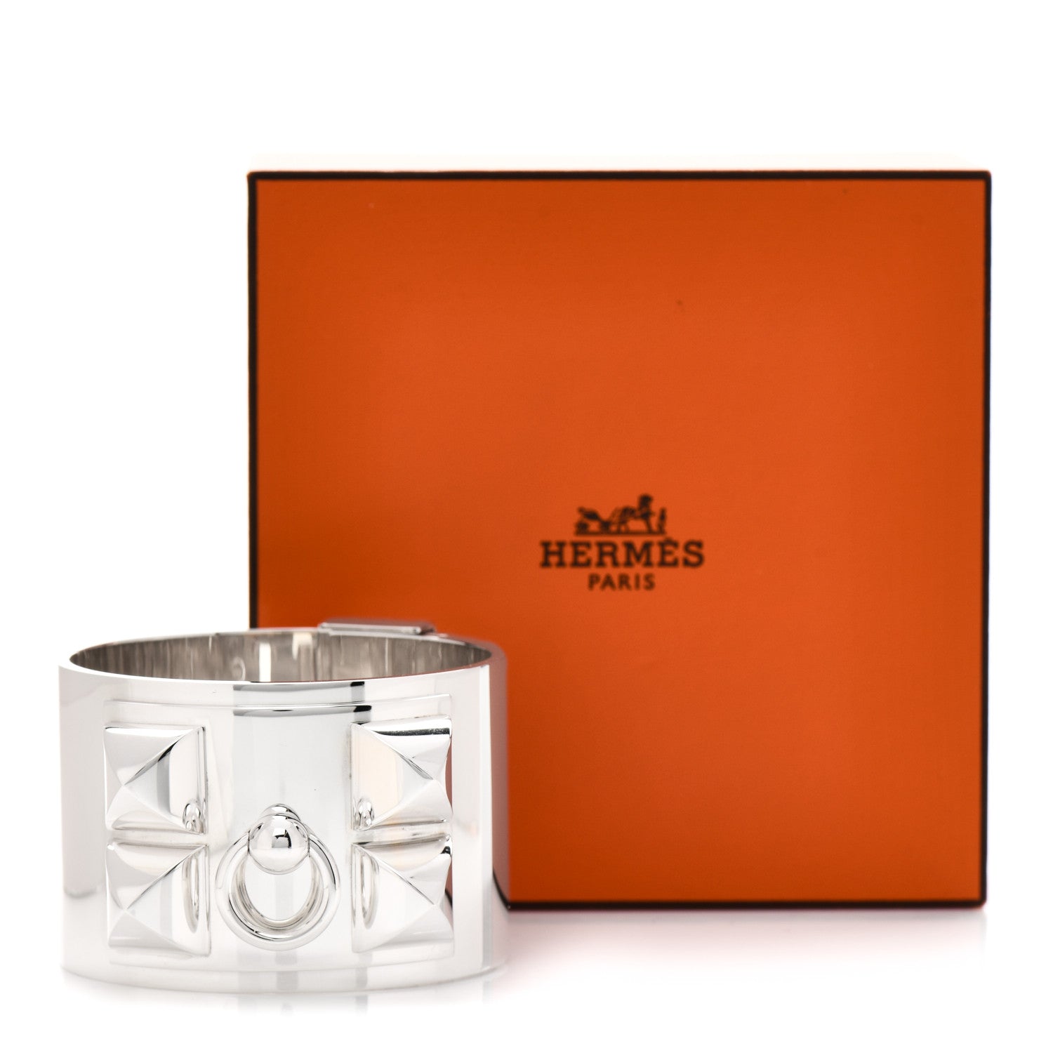 Hermes Sterling Silver Collier De Chien Bracelet ST 5 of 5
