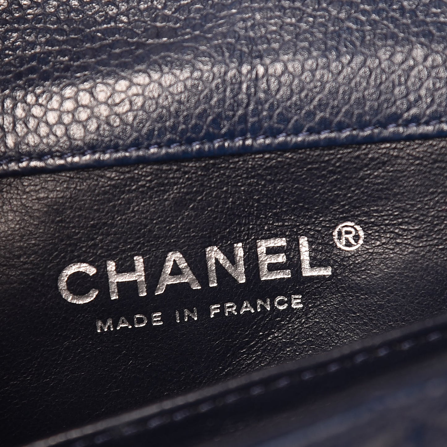 Caviar Quilted Extra Mini Flap Navy