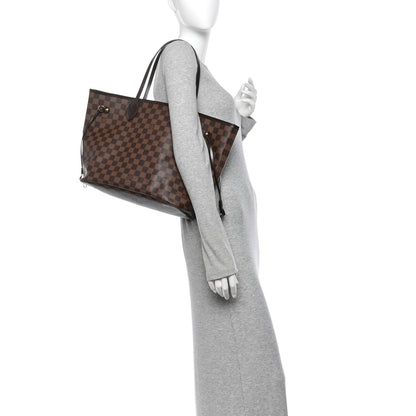 Louis Vuitton Damier Ebene Neo Neverfull MM Rose Ballerine 2 of 11