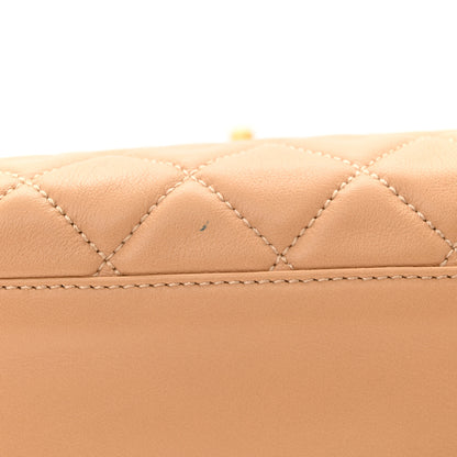 Chanel Lambskin Quilted CC Tote Beige 13 of 13