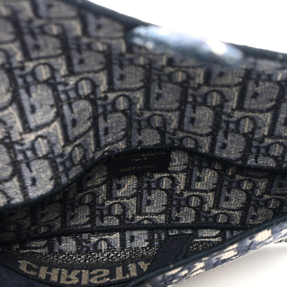 Christian Dior Oblique Slim Saddle Pouch Blue 5 of 11