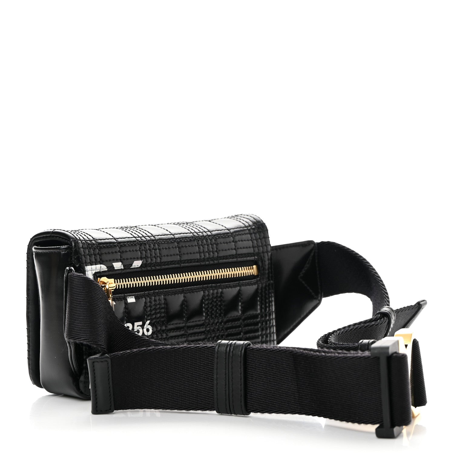 Burberry Patent Quilted Horseferry Print Lola Bum Bag Black 3 of 15