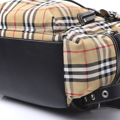 Burberry Canvas Vintage Check Large Rucksack Backpack Antique Yellow 9 of 9