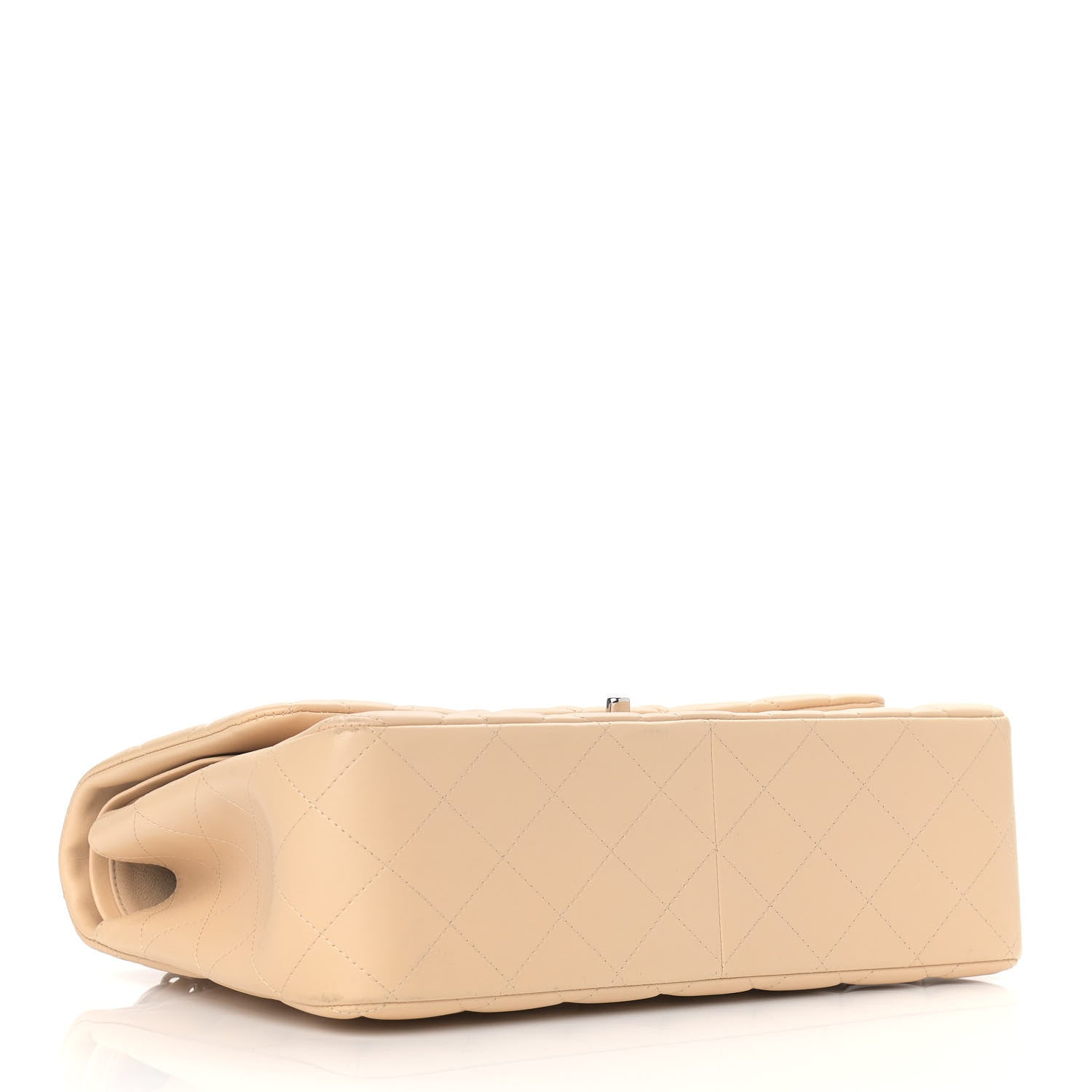 Chanel Lambskin Quilted Jumbo Double Flap Beige 4 of 13