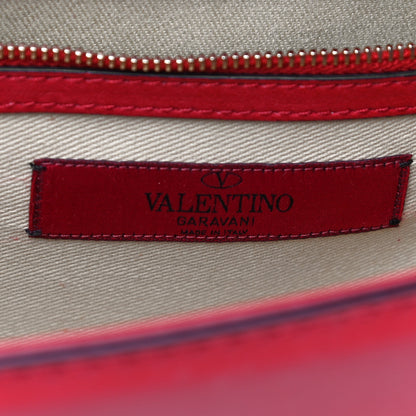 Valentino Garavani Vitello Medium Glam Lock Rockstud Flap Red 6 of 11
