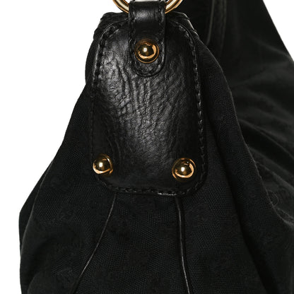 Gucci Monogram Medium Jockey Hobo Black 11 of 14