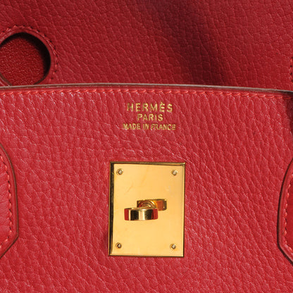Hermes Fjord Birkin 40 Rouge 6 of 9
