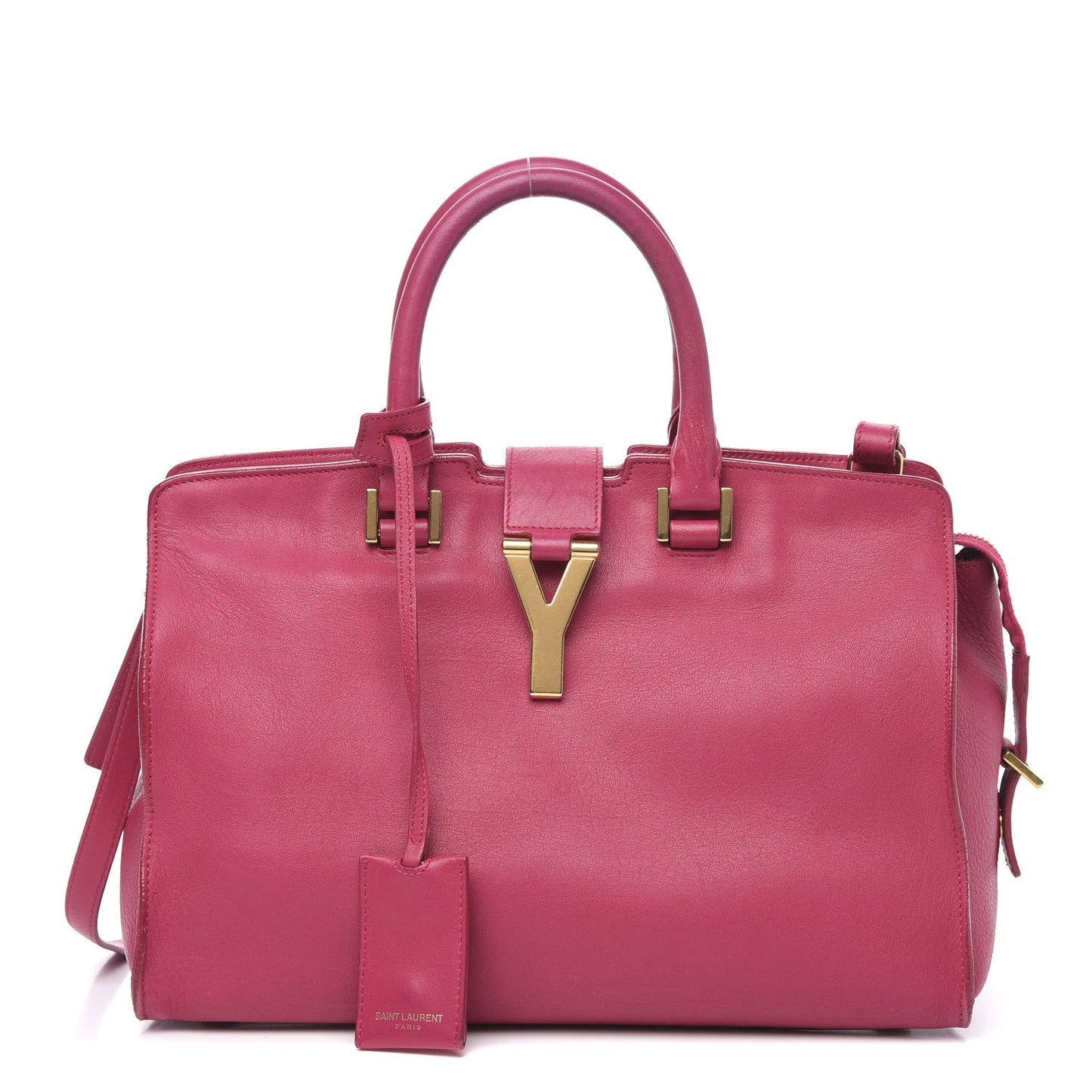 Calfskin Small Classic Y Cabas Fuchsia