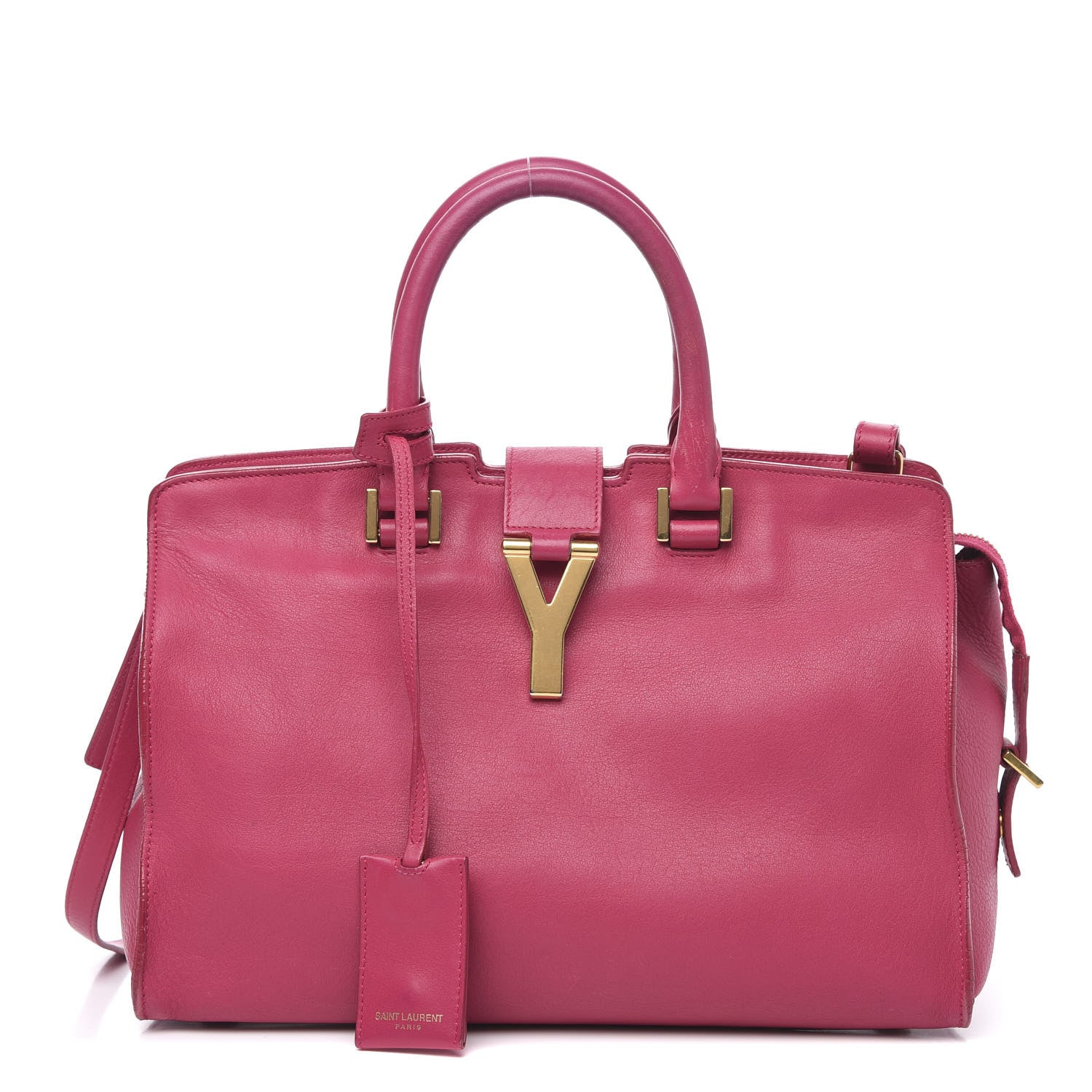 Saint Laurent Calfskin Small Classic Y Cabas Fuchsia 1 of 17