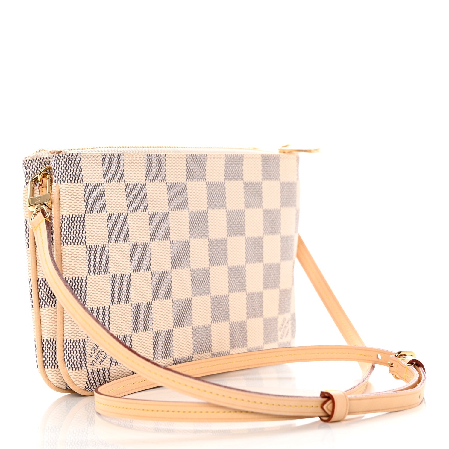 Louis Vuitton Damier Azur Double Zip Pochette 3 of 11