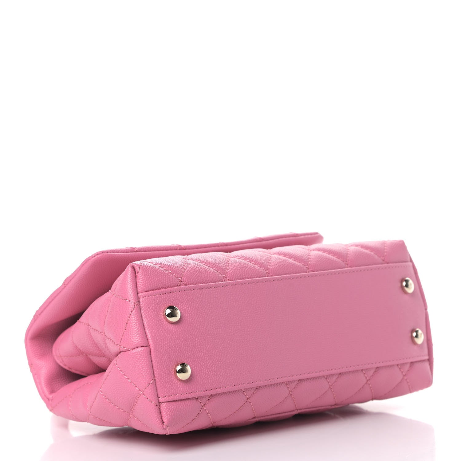Chanel Caviar Lizard Embossed Quilted Mini Coco Handle Flap Pink 8 of 17