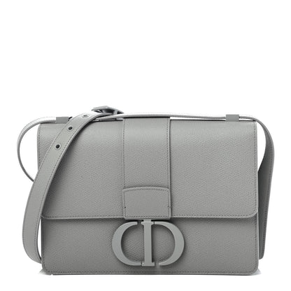Christian Dior Ultra Matte Grained Calfskin 30 Montaigne Flap Bag Grey 1 of 4