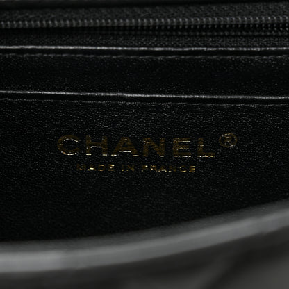 Chanel Lambskin Quilted Mini Top Handle Rectangular Flap Black 6 of 10