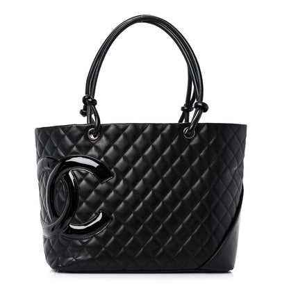 Chanel Calfskin Quilted Large Cambon Tote Black 1 of 12