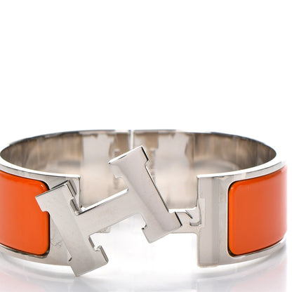 Hermes Enamel Wide Clic Clac H Bracelet PM Orange 5 of 5