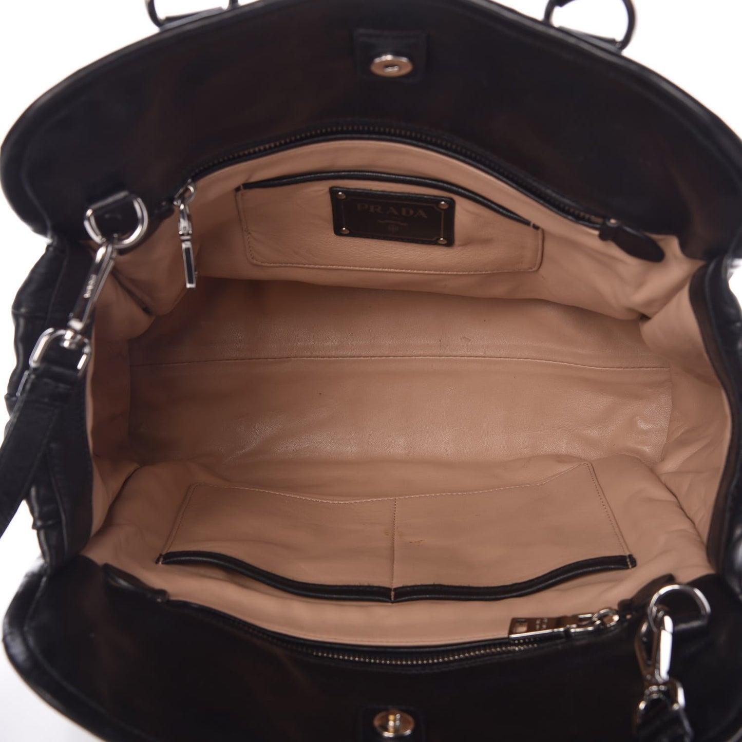 Nappa Gaufre Satchel Black