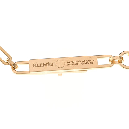 Hermes 18K Yellow Gold Diamond Pave PM Kelly Chaine Lariat Necklace ST 4 of 5
