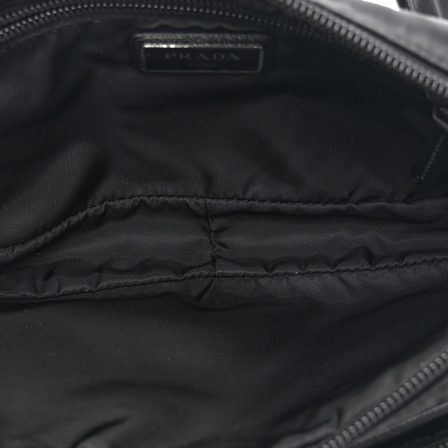 Re-Nylon Saffiano Belt Bag L Black