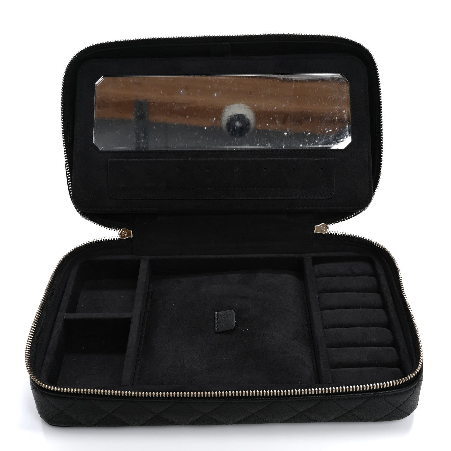 シャネル　アリュール　ボックス Chanel Caviar Large Jewelry Box Black 1664735 – FASHIONPHILE