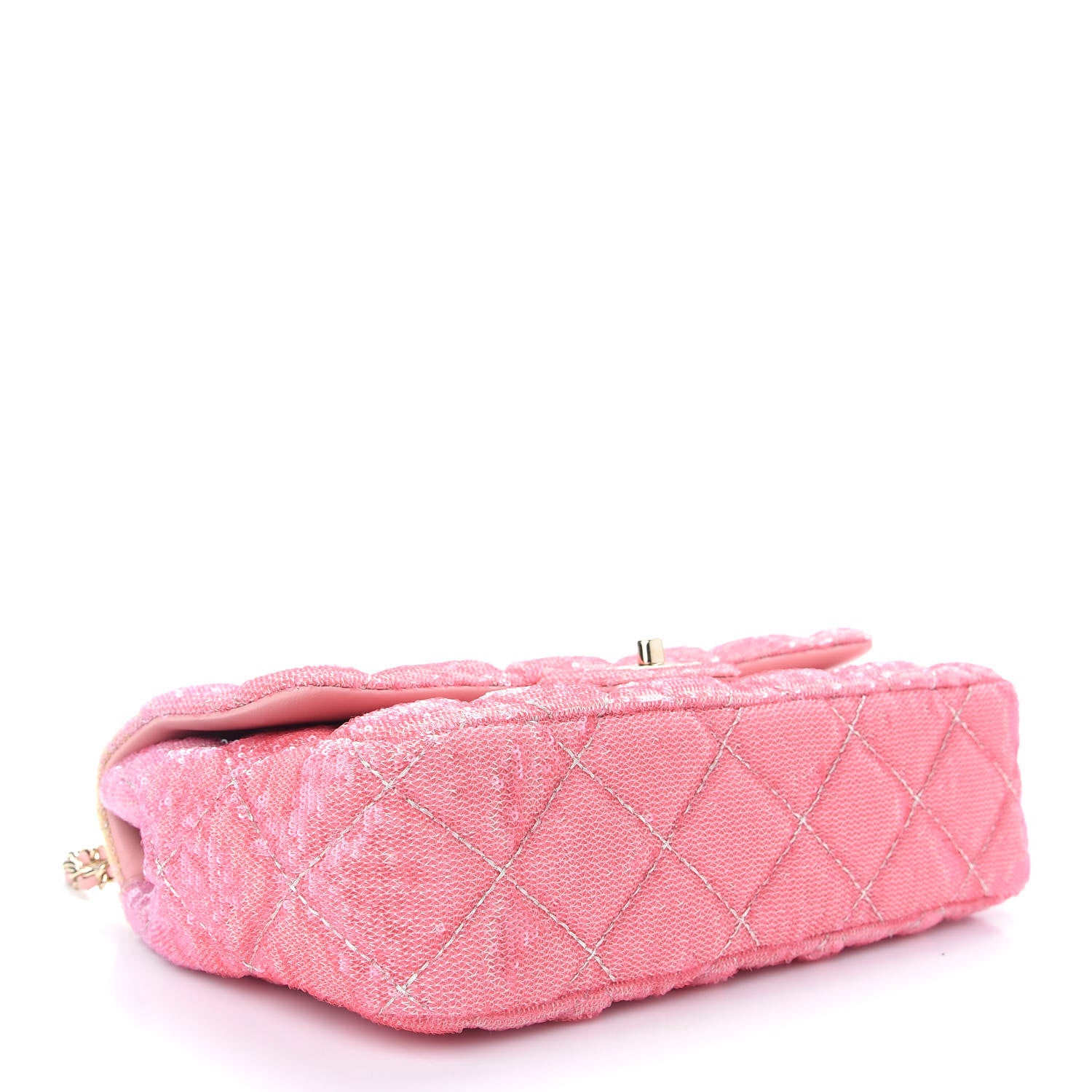 Chanel Sequin Quilted Ombre Medium Flap Yellow Pink 4 of 10