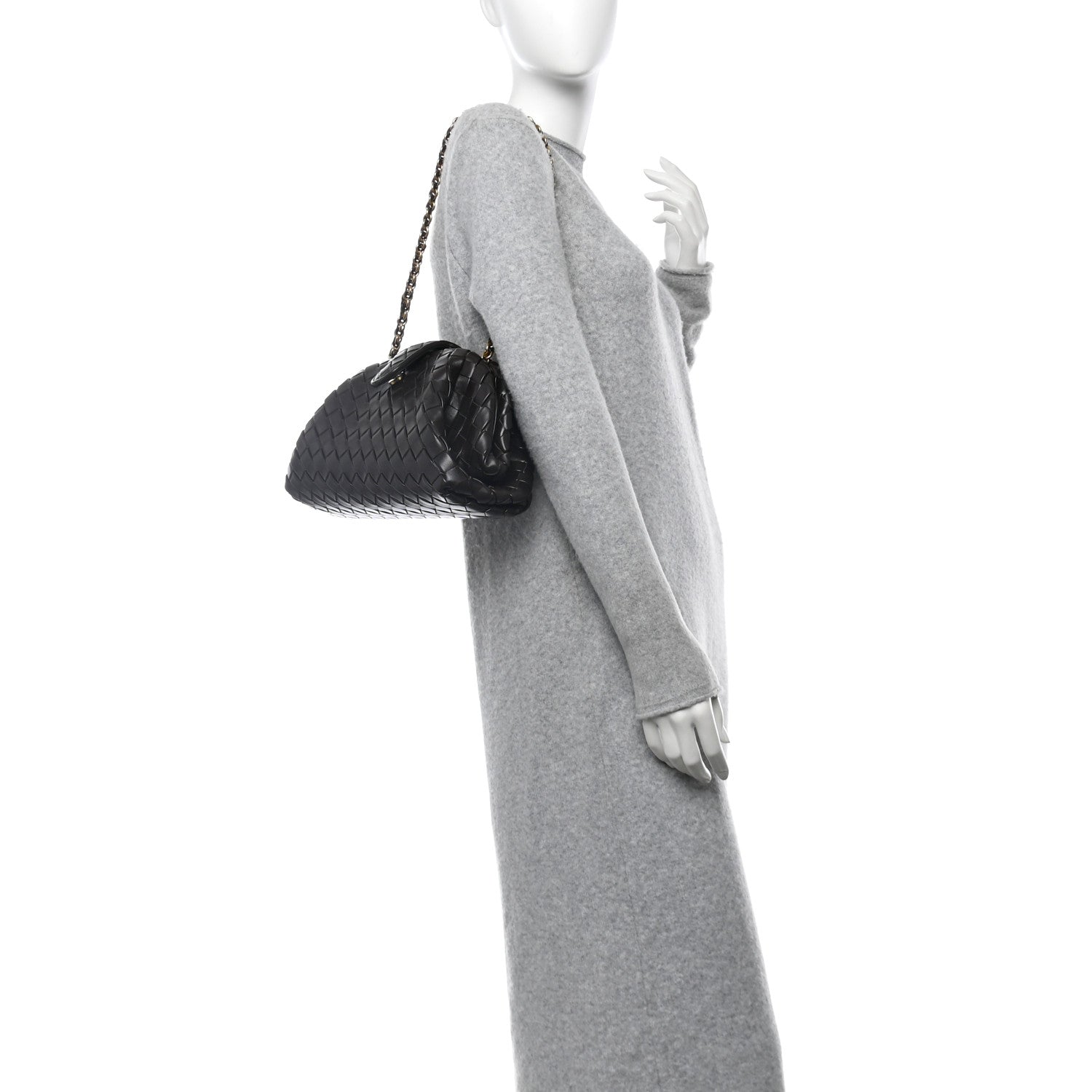 Bottega Veneta Nappa Intrecciato Teen The Lauren 1980 Clutch With Chain Fondant 2 of 9