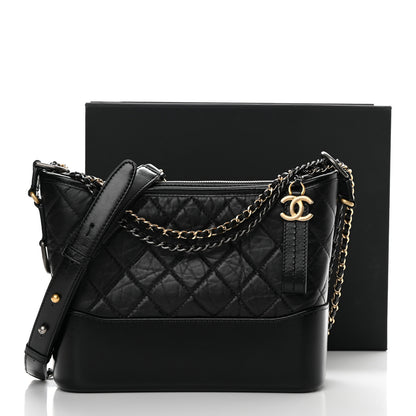 Chanel Aged Calfskin Quilted New Medium Gabrielle Hobo Black 11 of 11