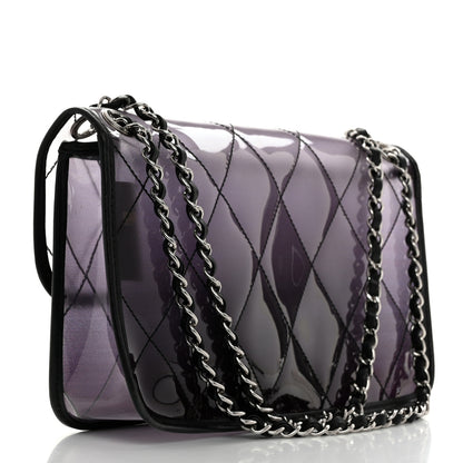 Chanel Vinyl Quilted Degrade Jumbo Single Flap Black 2 of 12