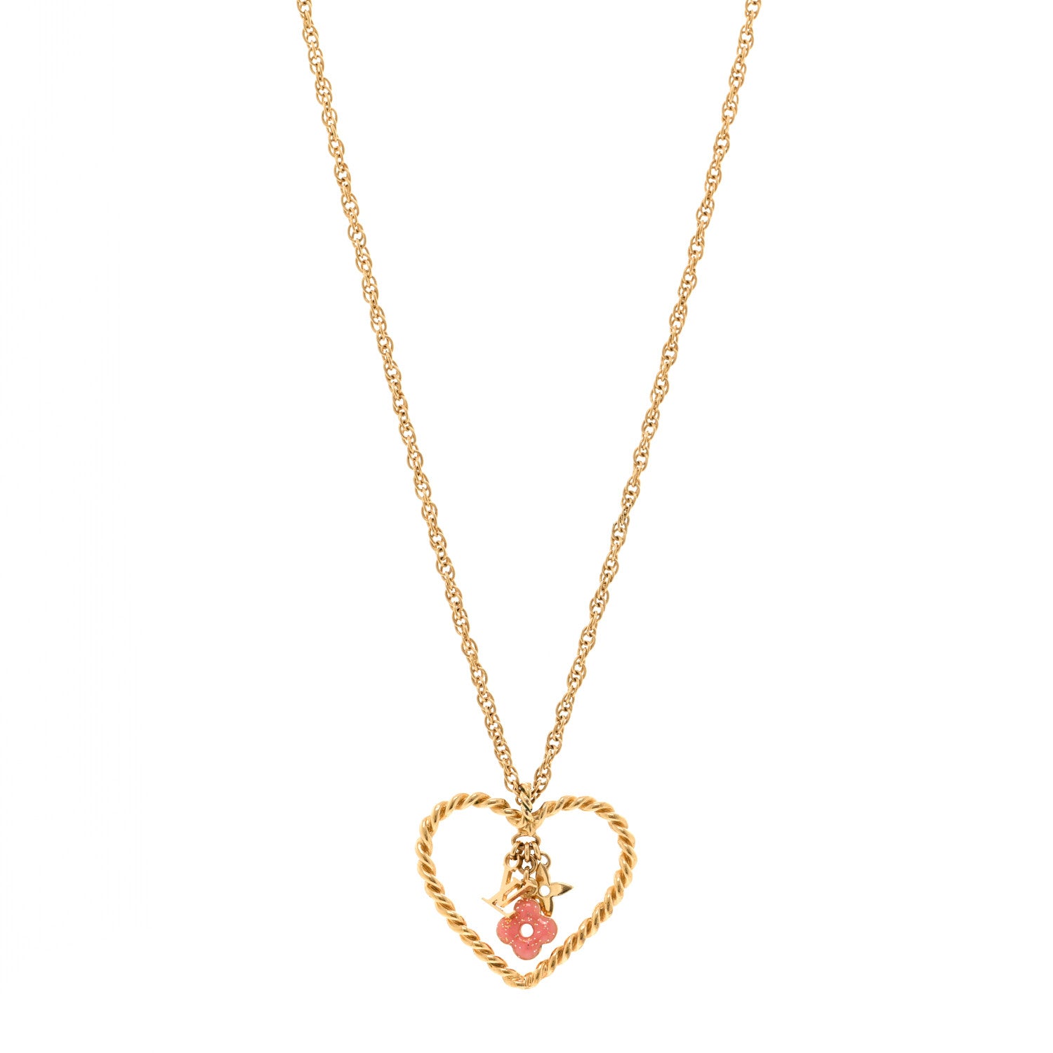 Louis Vuitton Sweet Monogram In My Heart Necklace Gold 1 of 7