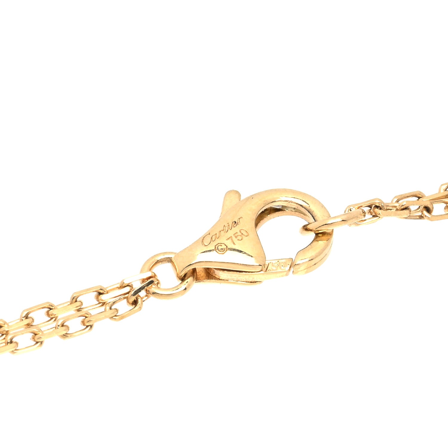 Cartier 18K Yellow Gold 2 Diamond LOVE Necklace 6 of 6