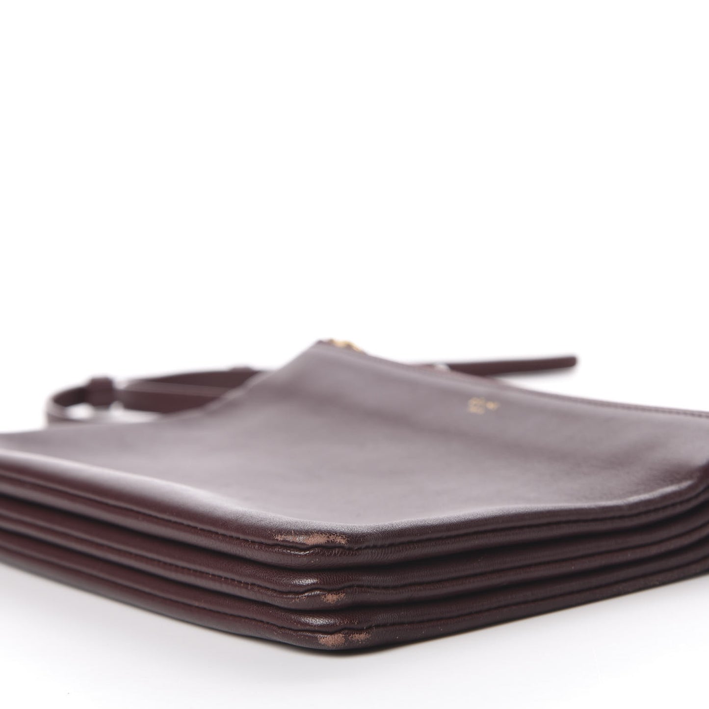 Lambskin Large Trio Crossbody Bag Burgundy