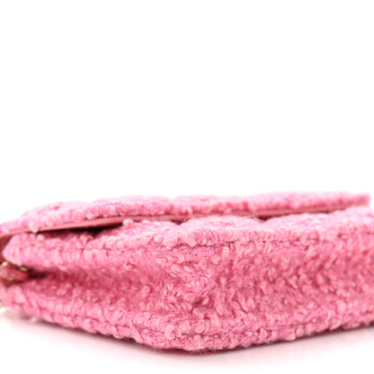 Chanel Tweed Quilted Flap Chain Waist Bag Pink 8 of 10